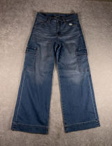 american eagle super high rise baggy wide leg cargo jeans 10 reg Photo 0