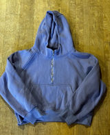 Automet Scuba Oversized Half Zip Hoodie Soft Blue-Purple Size Large Photo 0