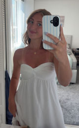 White Hollister Strapless Maxi Dress Photo 0