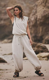 NEW Free People Movement Oatmeal Heather Throw and Go Onesie Jumpsuit XS Photo 0