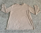 Trendy Queen Women's Oversized Tan‎ Thumb Hole Long Sleeve Tee Size Large Photo 0