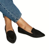 JustFab Campbell Black Faux-suede Slip On Loafer Women's Size 5.5 Photo 0