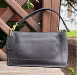 Vintage Coach 9311 Demi Baguette Dark Brown Leather Shoulder Bag USA Made Photo 0