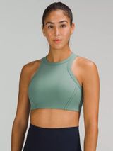 Lululemon Ribbed High Neck Nulu Bra in Tidewater Teal Photo 0
