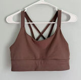 90 Degree by Reflex Strappy Longline Sports Bra Mauve Fits M Photo 0
