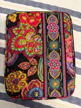 Vera Bradley Retired Symphony in Hue Tablet Sleeve Case Paisley Floral Zip Photo 0