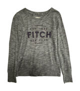 Abercrombie‎ & Fitch FITCH Gray Long Sleeve Knit Top XS Photo 0