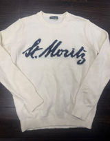 Brandy Melville St. Moritz Knit Knit Sweater - Cream / Navy Photo 0