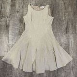 Calvin Klein Womens Dress Sleeveless Tan Khaki Gored Fully Lined Back Zip Size 4 Photo 0