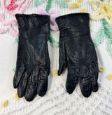 Loewe Vintage Black‎ Leather Gloves Made in Spain Luxury Winter Accessories Photo 0