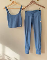 VUORI Daily Leggings & Daily Crop in Isle Blue Size XS Photo 0
