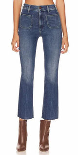 Mother Hustler Patch Pocket Ankle Fray in Out For The Evening Womens Size 28 Photo 0