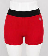 Free People Movement Prajna Ribbed Biker Shorts Summer‎ Cherry Red Women's M/L Photo 0