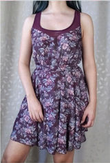 Kimichi blue UO floral rose purple sweetheart dress Photo 0