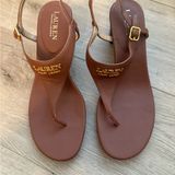 Lauren Ralph Lauren Tan Leather Sandals NWT 8.5 Photo 0