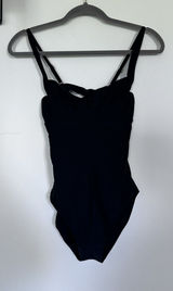 NWT Quince Black Italian Underwire One-Piece Swimsuit Size Small Photo 0