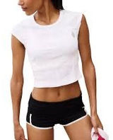 Free People White cropped Athletic Top Photo 0