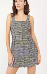 Free People Maxx Mini Shift Tweed Dress Size Large Academia Old Money Preppy Photo 0