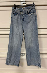 Good American Good Ease Crossover Waist Wide Leg Jeans Size 4/27 Photo 0