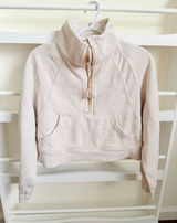 Lululemon Scuba Oversized Half Zip Hoodie Beige Hardware XS/S Photo 0