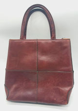 Etienne‎ Aigner Satchel Bag Womens Small Brown Leather Top Handle Logo Purse Photo 0