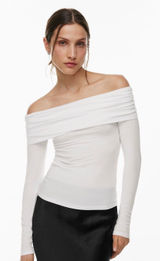 Aritzia babaton off the shoulder long sleeve top size medium Photo 0