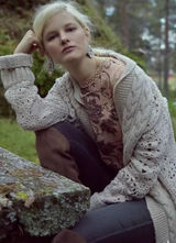Angel of‎ the North Crochet Knit Cardigan Cream Boho Cottagecore Anthropologie Photo 0