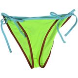 Aerie String Cheeky Bikini Bottom Neon Green‎ Brown Blue M NWT Photo 0