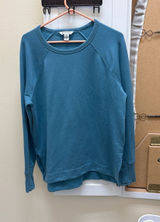 Athleta Cozy Karma Asymmetric Sweatshirt in Blue Teal Photo 0