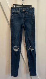American Eagle Dark Wash High-Rise Jeggings Photo 0