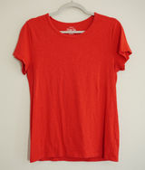 J. Crew Studio Tee Medium Red Orange Short Sleeve 100% Cotton Slub T-Shirt Photo 0