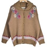 Savanna‎ Jane One More Shot Longhorn Floral Knitted Cardigan Sweater Size M Photo 0
