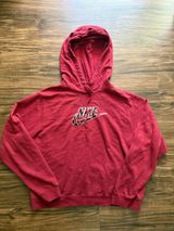Nike Women's Red Animal Printed Leopard Graphic Futura Hoodie Medium Photo 0