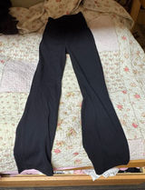 Lululemon Black Groove Pants Flare Super High-Rise Nulu hemmed Photo 0
