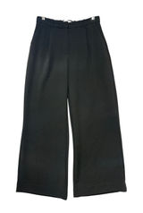 Abercrombie &‎ Fitch Black Wide Leg Pleated Trousers High Rise Size 8 29 Pants Photo 0
