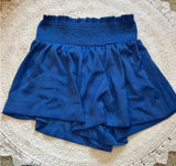 The Pants Store Blue Silk Shorts Photo 0