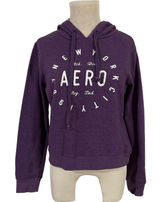 Vintage Aeropostale Purple Graphic Hoodie Sweatshirt‎ Women's Size Medium Photo 0