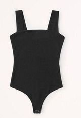 ABERCROMBIE &FITCH Cotton Seamless Fabric Squareneck Bodysuit SIZE L Photo 0
