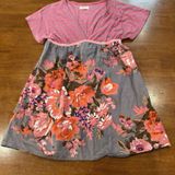 Cottagecore Floral Fit Flare Homemade V Neck Short Sleeve shirt‎ Womens Large Photo 0