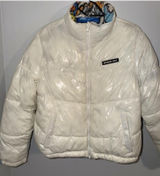 Size XL Women’s MEMBERS ONLY Looney Tunes Puffer Jacket Shiny Beige. Photo 0
