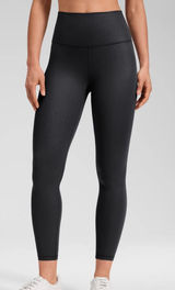 CRZ Yoga Black Faux Leather Leggings 25” Inseam High-Waist Performance Size XL Photo 0
