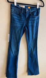 Anthropologie Dark Blue Bootcut Jeans size 27 cowgirl‎ coastal festival casual Photo 0