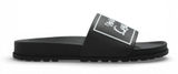 Versace Jeans Couture Black Logo Rubber Slide Sandals EU 38 US 7 - 7.5 NEW Photo 0