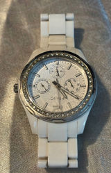 Relic by Fossil Womens White Crystal Bezel Multi Function Dial Watch ZR15551 Photo 0