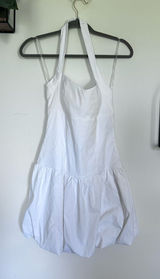 NWOT Wild Fable White Halter Neck Bubble Mini Dress Size Small Photo 0