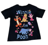 Disney‎ Winnie the Pooh Tigger Piglet Eeyore Black Graphic T-Shirt Medium Hybrid Photo 0