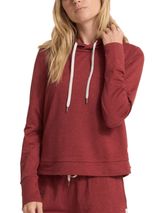 Vuori Women's Halo Essential Hoodie burgundy red long sleeve stretch Photo 0