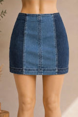 Pacsun Women's Blue and Navy Colorblock Skirt Photo 0