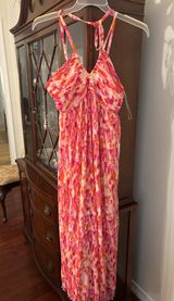 Sincerely Jules Pink and Orange Maxi Dress Photo 0