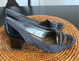 Bandolino Bdodonna Grey Tweed Patent Leather Kiltie Block Heel Pumps Womens‎ 8M Photo 0